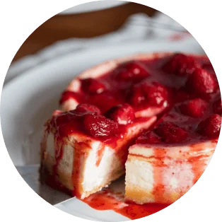 cheesecake de fresa preparado en coffee tales.