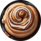 cinnamon roll preparado en coffee tales.