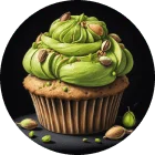 cupcake de pistachio preparado en coffee tales.