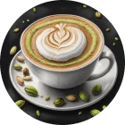 Pistachio cappuccino preparado en coffetales.